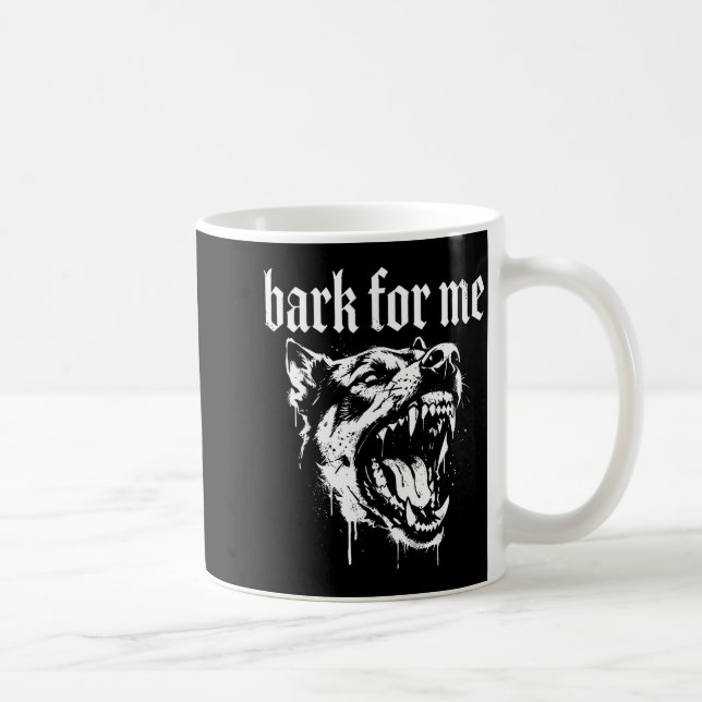 Caneca De Café Bark for me funny dog meme  (Direita)
