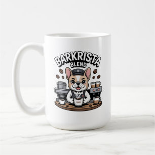 Caneca De Café Barkrista Barista Engraçado Bulldogue Francês Café