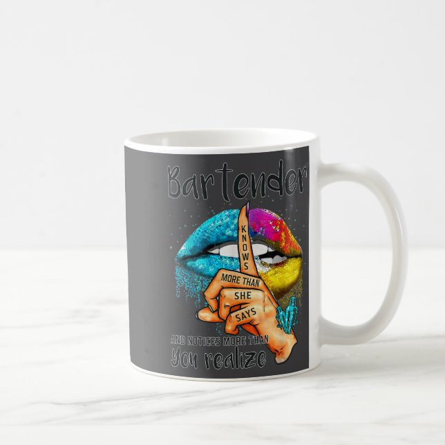 Caneca De Café Barman Sabe Mais Do Que Diz E Nota Col (Direita)