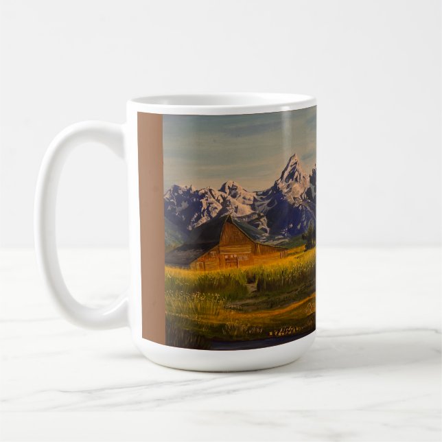 Caneca De Café Barn no Grand Teton, por Gary Poling (Esquerda)