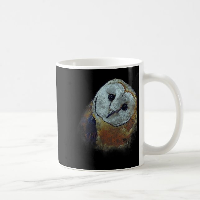 Caneca De Café Barn Owl Painting Owl Art  (Direita)