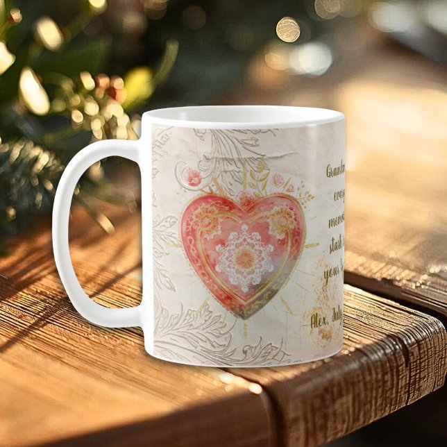 Caneca De Café Baroque Floral Sacred Heart Family Heirloom (Criador carregado)