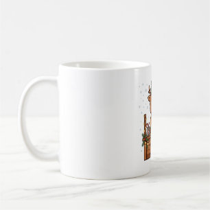 Caneca De Café Barraca de Cacau Quente de Rena Arte de Natal