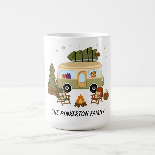 Caneca De Café Barraca de Natal Aconchegante Personalizada (Centro)