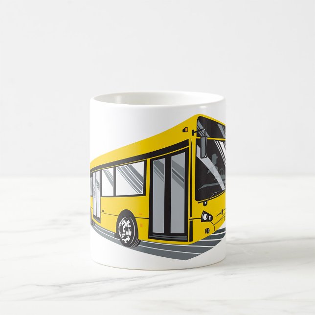 Caneca De Café Barramento de cidade amarelo (Criador carregado)