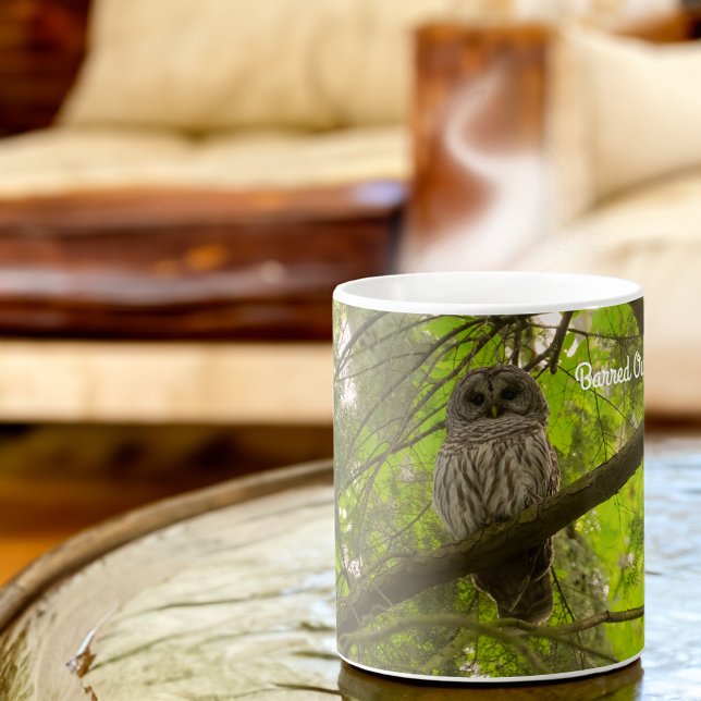 Caneca De Café Barred Owl (Criador carregado)