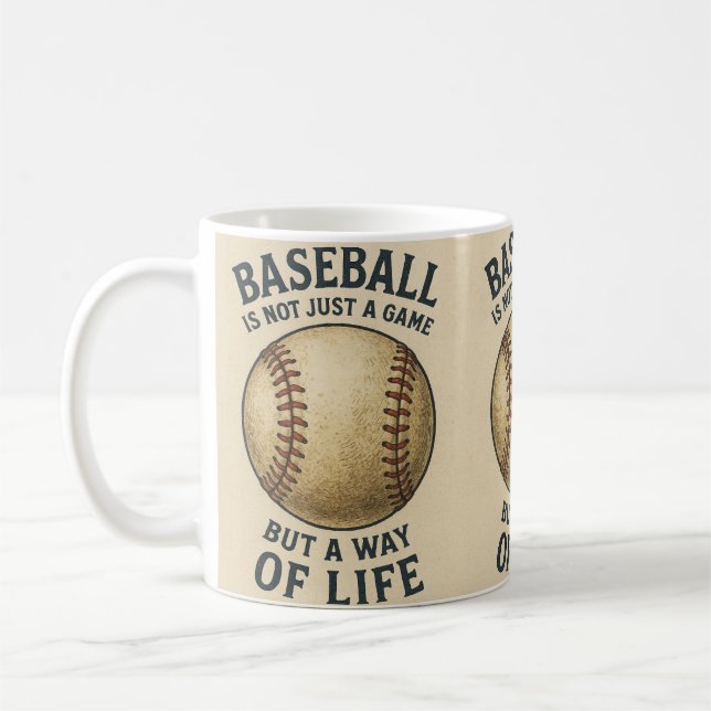 Caneca De Café Baseball, a way of life! (Esquerda)