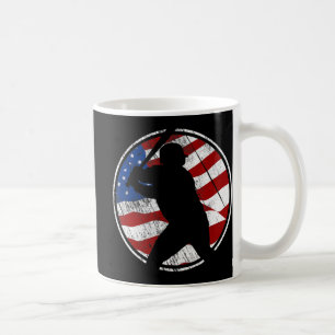 Caneca De Café Baseball American Flag - Vintage Baseball