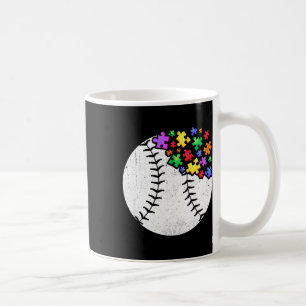Caneca De Café Baseball Autismo Quebra-cabeça Homens Mulheres Cri