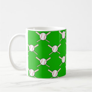 Caneca De Café Baseball - Balls & Bats - Padrão sem costura