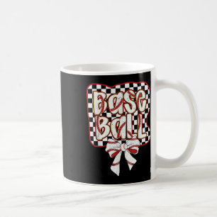 Caneca De Café Baseball Bow Coquette Engraçado Amantes de Beisebo
