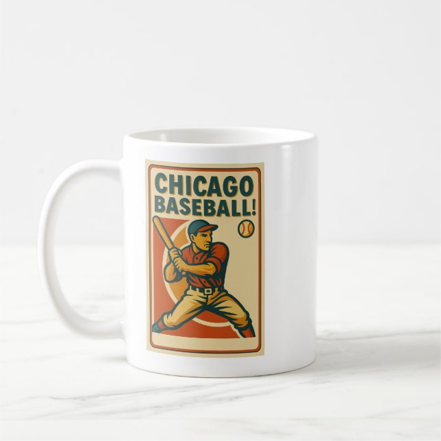 Caneca De Café Baseball de Chicago! Coffee Mug (Esquerda)