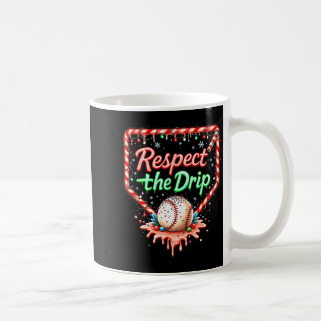 Caneca De Café Baseball Drip Boys Ice Cream Christmas Youth Respe (Direita)