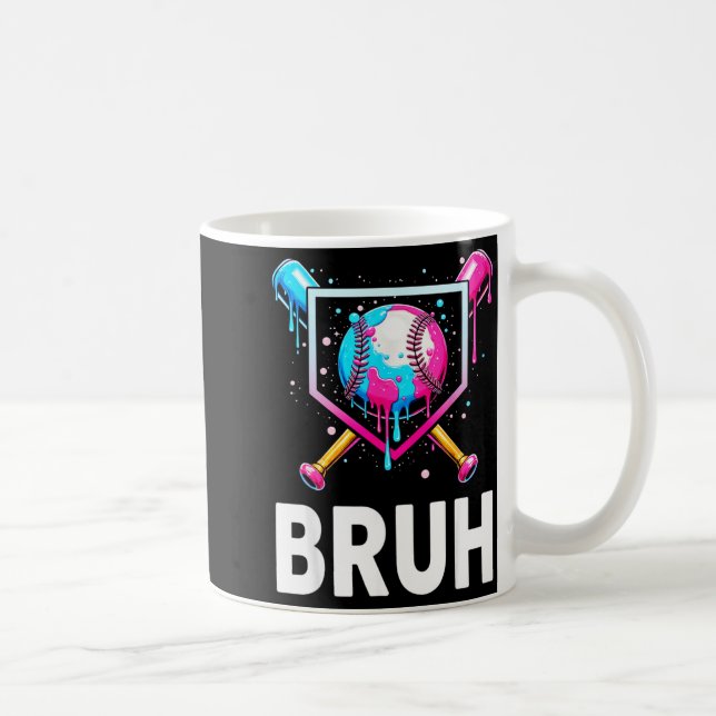 Caneca De Café Baseball Drip Funny Bruh Ice Cream Dripng Matching (Direita)