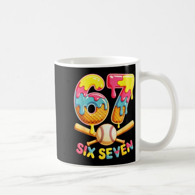 Caneca De Café Baseball Drip Ice Cream Number 67 Player Lifestyle (Direita)