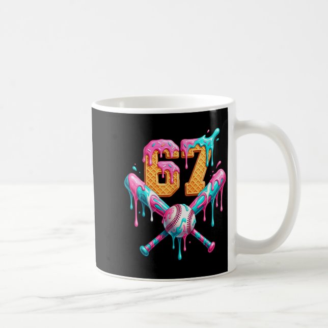 Caneca De Café Baseball Drip Number 67 Player  (Direita)