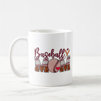 Caneca De Café Baseball Mãe Leopardo