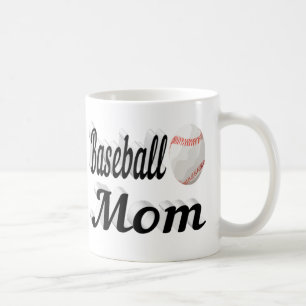 Caneca De Café Baseball Mãe metade do texto Café Mug