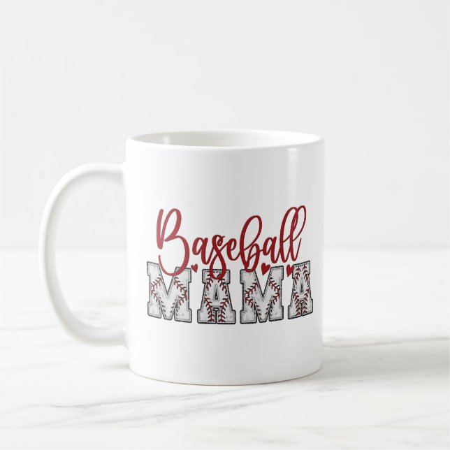 Caneca De Café Baseball Mama Mug (Esquerda)