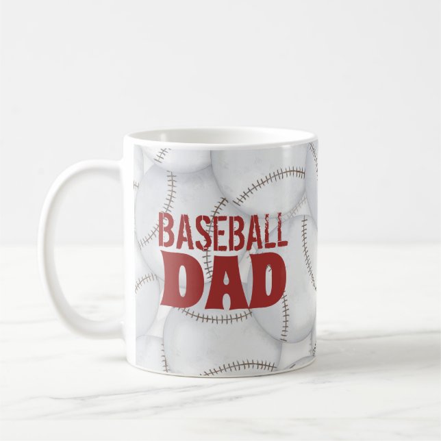 Caneca De Café Baseball personalizado de Pai personalizado (Esquerda)