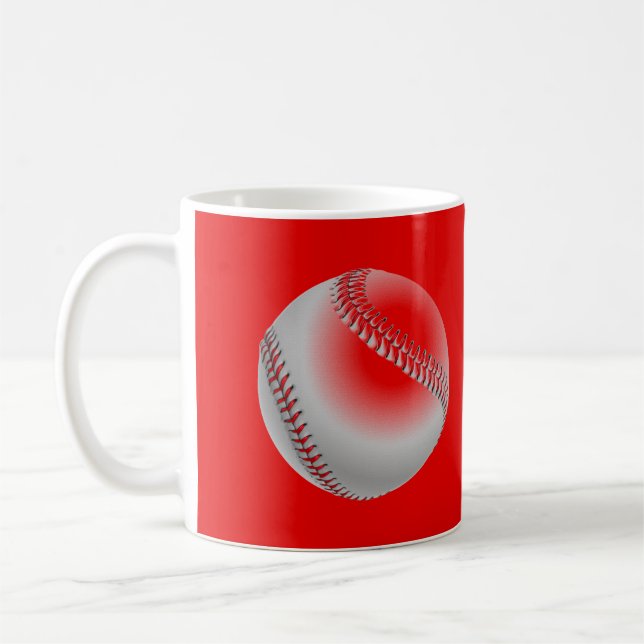 Caneca De Café Baseball Red Pop Art (Esquerda)