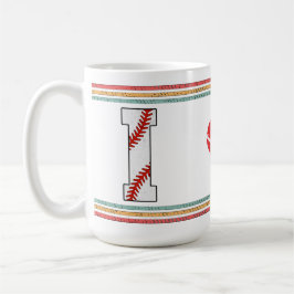 Caneca De Café Baseball Retro Vintage Letra I Esportes