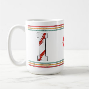 Caneca De Café Baseball Retro Vintage Letra I Esportes