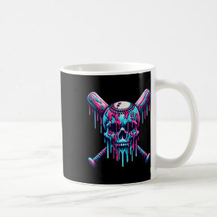 Caneca De Café Baseball Skull Drill Baseball Driball Driball Ice 