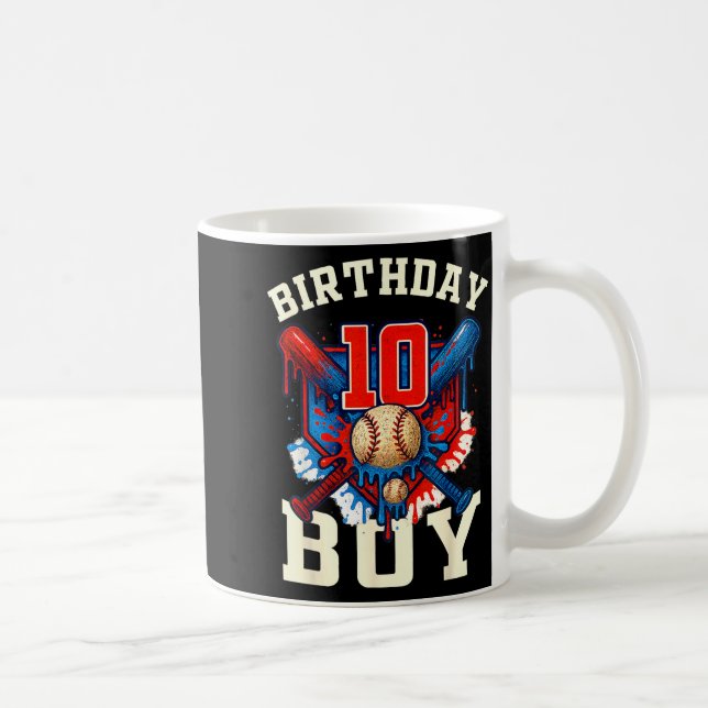 Caneca De Café Baseball Splash Drip 10th Birthday Srts Lover Boy  (Direita)