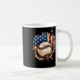 Caneca De Café Basebol Patriótico 4 de Julho Homens EUA Bandeira 