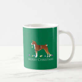 Caneca De Café Basenji Dog Felry Design de Natal