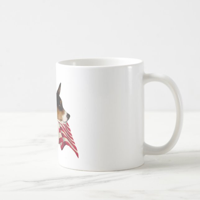 Caneca De Café Basenji Flag (Direita)