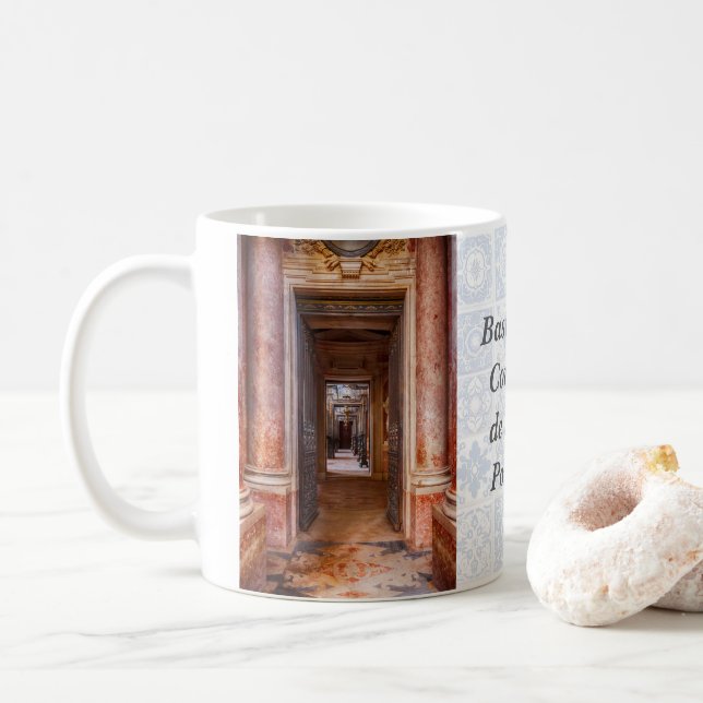 Caneca De Café Basilica do Palácio e Convento de Mafra, Portugal (Com Donut)