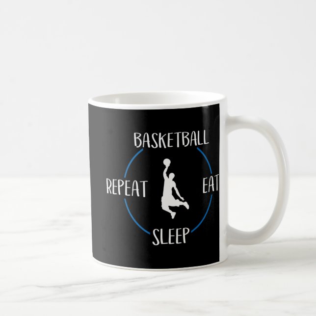Caneca De Café Basketball Eat Sleep Repeat Gift For Basketball Pl (Direita)