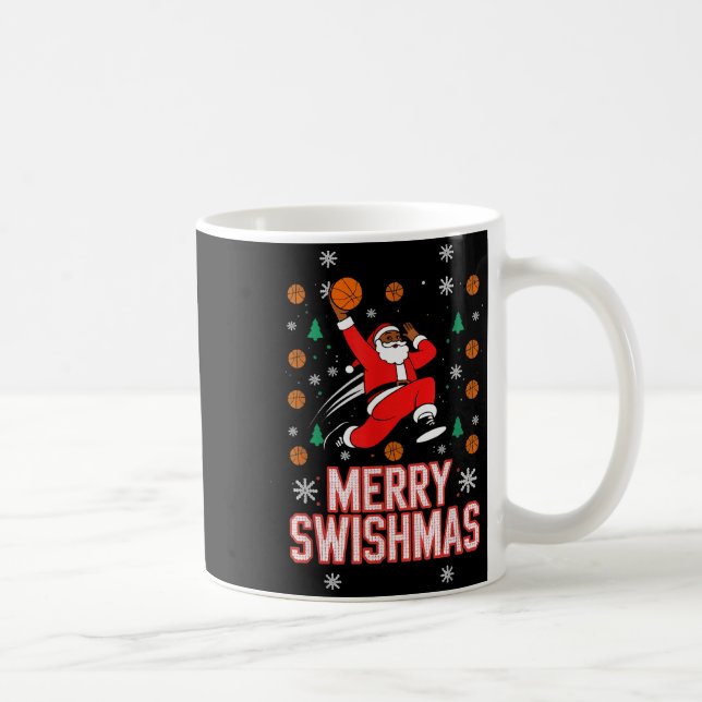 Caneca De Café Basketball Shirt Boys Christmas Pajamas Merry Swis (Direita)