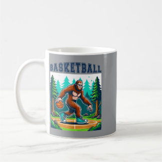 Caneca De Café Basquete Bigfoot Jogando Basquete