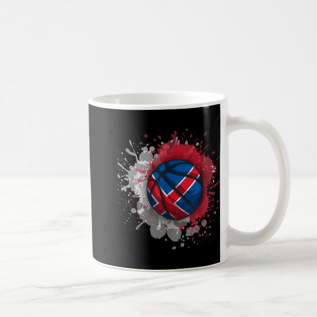 Caneca De Café Basquete com Bandeira da Islândia (Direita)