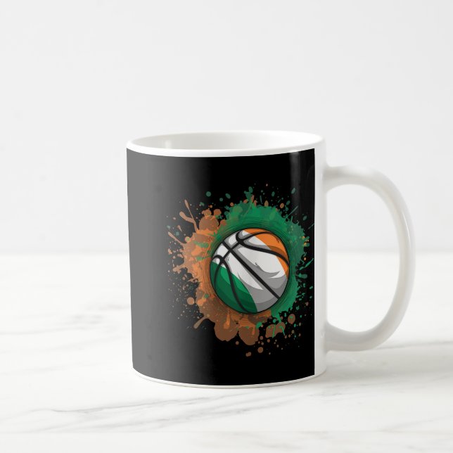 Caneca De Café Basquete com Tanque de Bandeira na Irlanda (Direita)