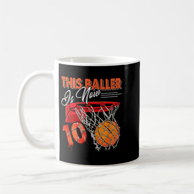 Caneca De Café Básquete de 10º Aniversário (Esquerda)