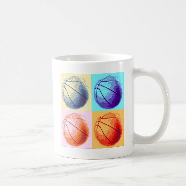Caneca De Café Basquete de pop (Direita)