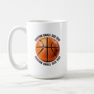 Caneca De Café Basquete de Texto Personalizado Pequeno 443 ml Per