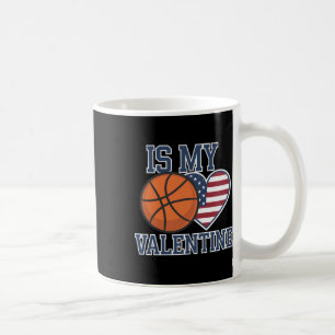 Caneca De Café Basquete É Meu Coração No Dia de os namorados