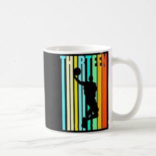 Caneca De Café Basquete feminino aniversário de 13 anos menino ma