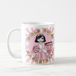 Caneca De Café Basquete Feminino Rosa