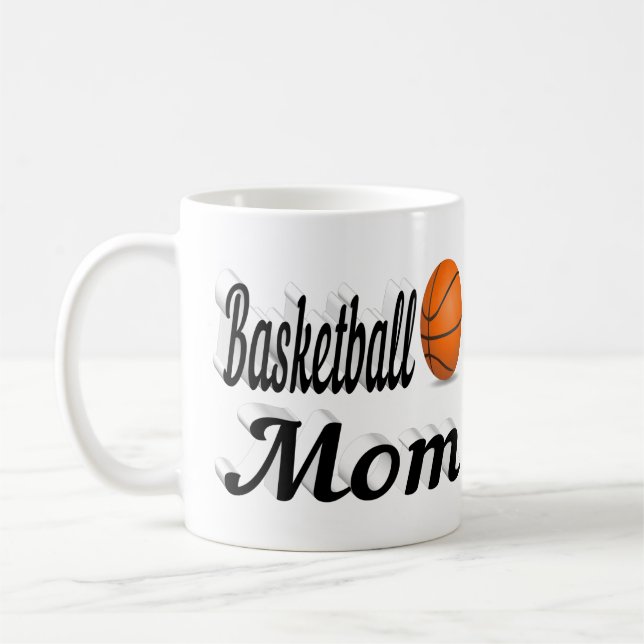 Caneca De Café Basquete Mãe Meio Texto Café Mug (Esquerda)