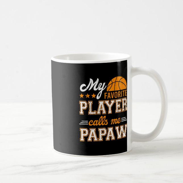 Caneca De Café Basquete Meu Jogador Favorito Me Chama De Papaw (Direita)