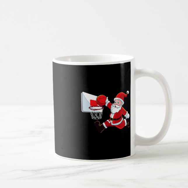 Caneca De Café Basquete Natal Papai Noel Slam Dunk Boy (Direita)