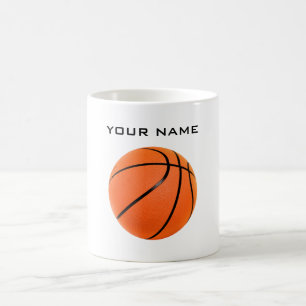 Caneca De Café Basquete Seu Nome