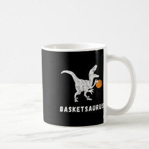 Caneca De Café Basquete T-rex Dino Jogando Banheiro Dinossauro de