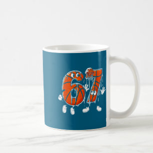 Caneca De Café Basquetebol 67 Seis Sete Meme Legal 6 7 Gotejament